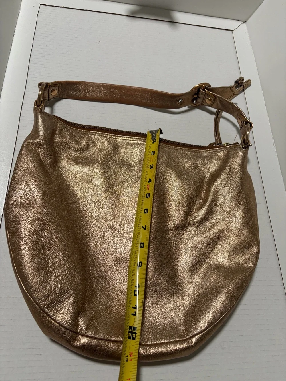 Coach Metallic Gold Leather Hobo Bag